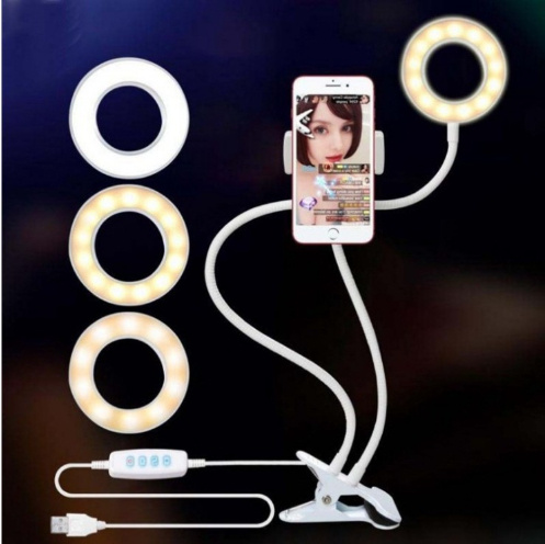 حلقة إضاءة LED لصور السيلفي للمكياج المباشر قابلة للتعديل - حامل 8 سم - Image 8