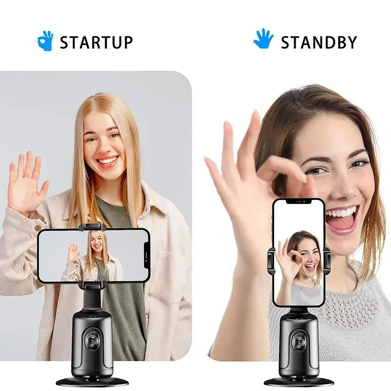 حامل هاتف ذكي بتتبع الوجه 360 درجة، مثبت ذكي بالذكاء الاصطناعي، حامل هاتف تلقائي لفيديوهات الهواتف الذكية، مثبت ثلاثي القوائم - Image 10