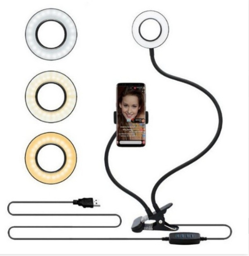 حلقة إضاءة LED لصور السيلفي للمكياج المباشر قابلة للتعديل - حامل 8 سم - Image 5