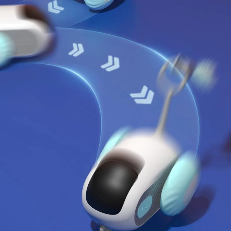 لعبة سيارة تفاعلية للقطط مع جهاز تحكم عن بعد وشحن USB ومطاردة تلقائية ذاتية الحركة وجهاز تحكم عن بعد ذكي ولعبة تفاعلية للقطط ومنتجات الحيوانات الأليفة - Image 8