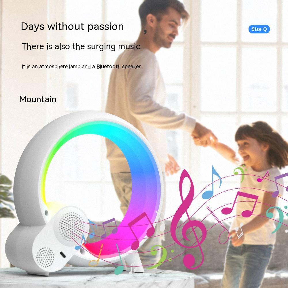 ساعة منبه رقمية تناظرية من Creative Q Light مزودة بشاشة عرض رقمية وبلوتوث وصوت وإيقاظ ذكي Q وإضاءة ملونة - Image 6