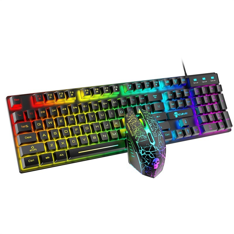 مجموعة لوحة المفاتيح والفأرة المضيئة T6RGB من كويينغ - Image 2