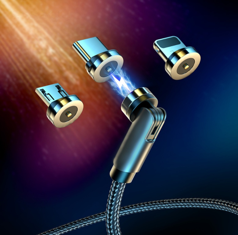 كابل شحن مغناطيسي دوار من Essager 360 درجة USB Type C كابل شحن سريع مغناطيسي شاحن 540 كابل مغناطيسي صغير دوار - Image 10
