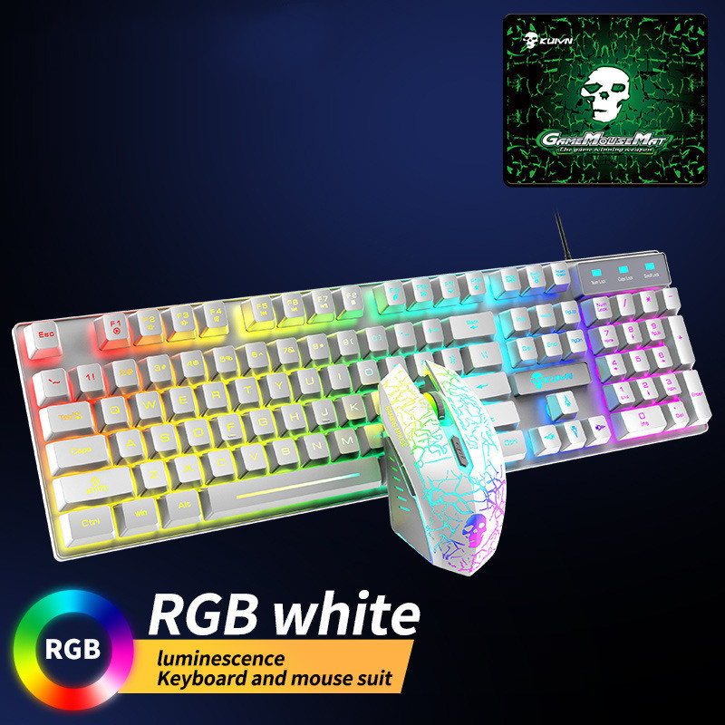 مجموعة لوحة المفاتيح والفأرة المضيئة T6RGB من كويينغ - Image 6