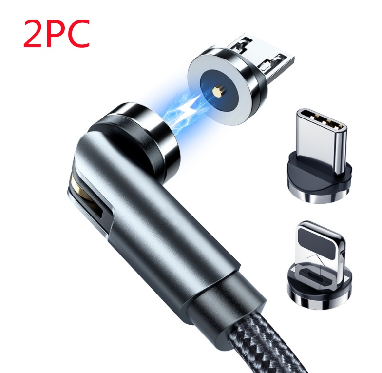 كابل شحن مغناطيسي دوار من Essager 360 درجة USB Type C كابل شحن سريع مغناطيسي شاحن 540 كابل مغناطيسي صغير دوار - Image 2