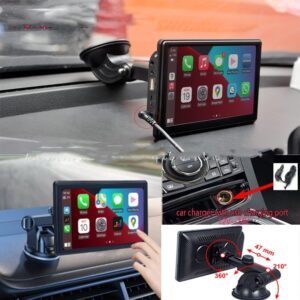 شاشة ذكية محمولة للسيارة IPS شاشة عرض لاسلكية Carplay Android AUTO